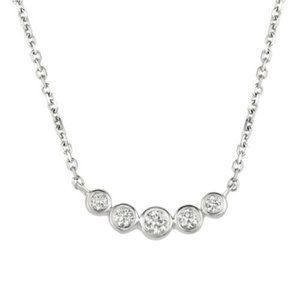 0.35 Carat Natural Diamond Bezel Necklace Pendant